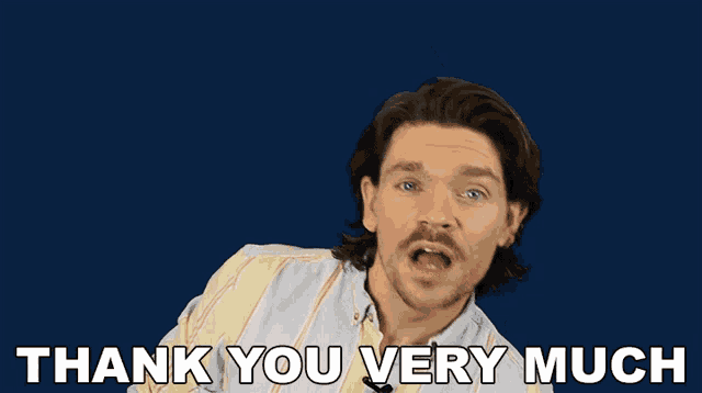 a man says thank you very much while wearing a microphone