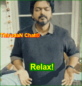 a man with his eyes closed and relax written on the bottom of his shirt