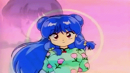 a girl with blue hair is wearing a green dress with pink flowers on it
