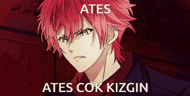a picture of a boy with red hair with the words ates at the bottom
