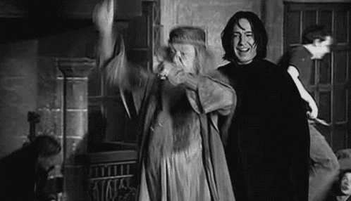 Dumbledore Snape GIF - Dumbledore Snape Happy Dance GIFs