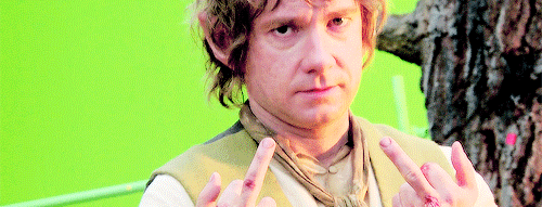 Fuck No GIF - Hobbit Bilbo Middlefingers GIFs