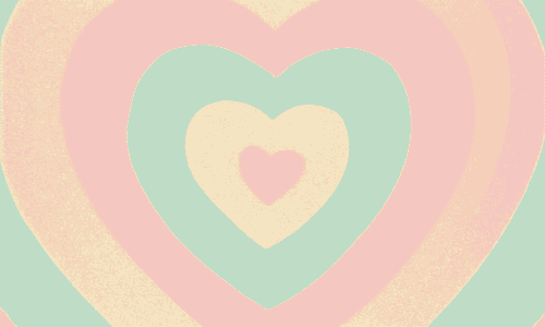 three hearts are lined up on a pink background