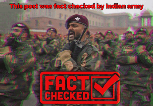 Fact Checked By Indian Army India GIF - Fact Checked By Indian Army Indian Army India GIFs