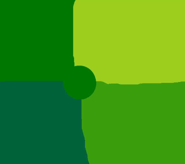 a green background with a green circle in the center