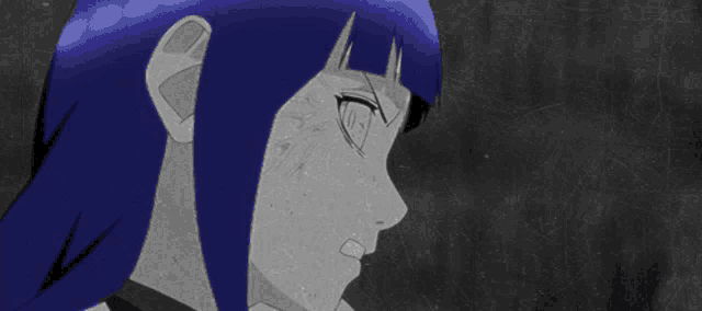 a black and white drawing of a man with a blue scarf around his neck