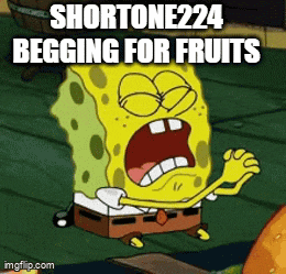 spongebob is begging for fruits in a cartoon