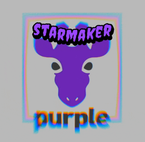 a picture of a purple animal with the words starmaker purple