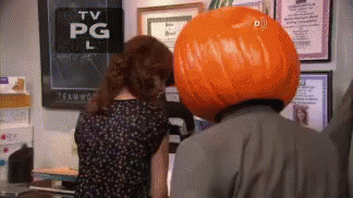Pumpkin Man GIF - Pumpkin Man Dwight Shock GIFs