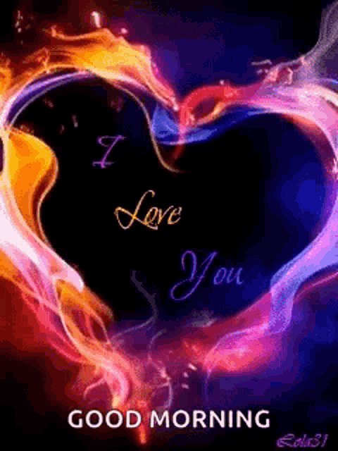 a colorful heart with the words `` i love you '' written inside of it