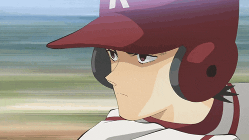 a baseball player with the letter a on his cap
