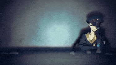 a drawing of a man with a hat on