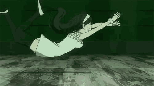 a woman in a white dress is flying through the air .