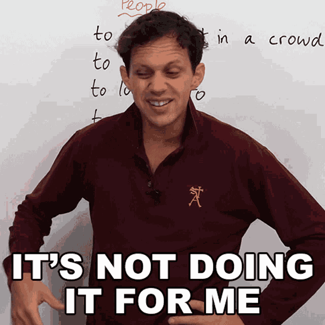 Its Not Doing It For Me Benjamin GIF - Its Not Doing It For Me Benjamin Engvid GIFs