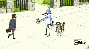 When Someone Tries To Show Me Their Brand New Phone. GIF - Regular Show Mordecai Rigby GIFs