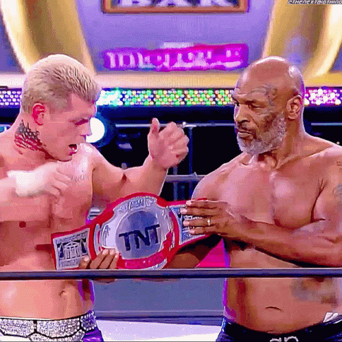 Mike Tyson Tnt Champion GIF - Mike Tyson Tnt Champion Cody Rhodes GIFs
