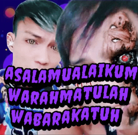 a picture of a man and a woman with the words " assalamualaikum warahmatullah wabarakatuh " written on it