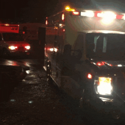 an ambulance with a license plate that says ambulance on it