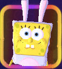 a spongebob squarepants character with bunny ears
