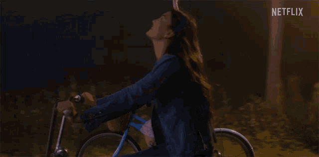 a netflix ad shows two girls riding bikes