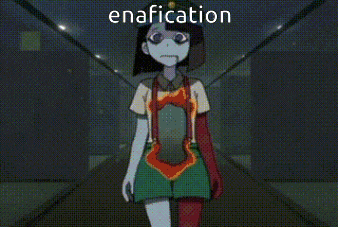 a pixelated image of a man with wings and the word enaification written above him