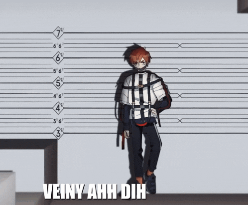 a blurry picture of a man with the words veiny ahh dih written on the bottom