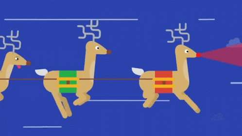Reindeer Flying Tired GIF - Reindeer Flying Tired Exhausted GIFs