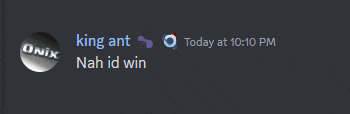 a screenshot of a discord conversation between king ant and nah
