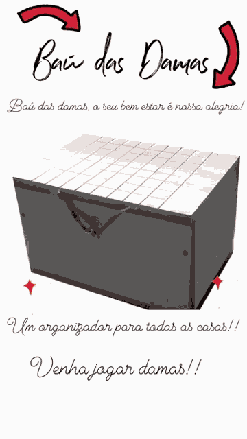 a picture of a box with the words baiu das damas on it
