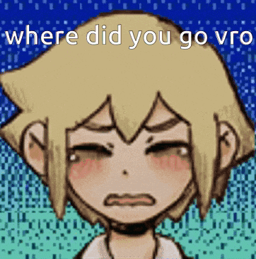 a cartoon character is crying with the words where did you go written on the bottom