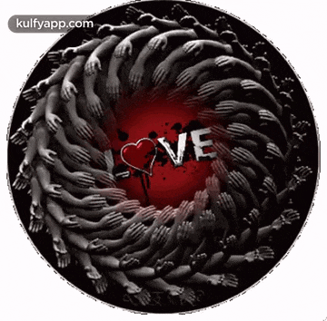 a bunch of hands reaching out towards a heart with the word love on it
