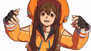 a cartoon of a girl wearing an orange jacket and hat