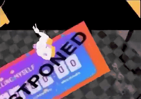 a cartoon character is standing next to a sign that says ' stroned '
