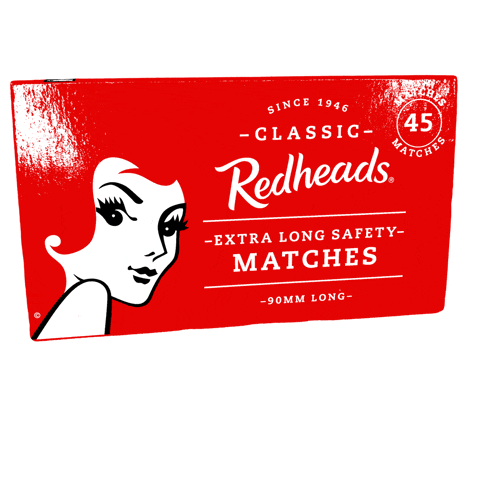 the back of a redhead branded box with a warning