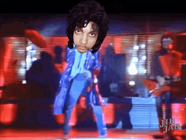 a computer generated image of a man dancing with the words jub jab below him