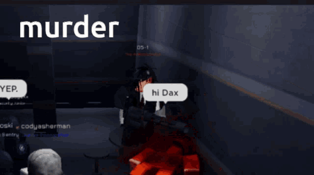 a screenshot of a video game with the word murder on it