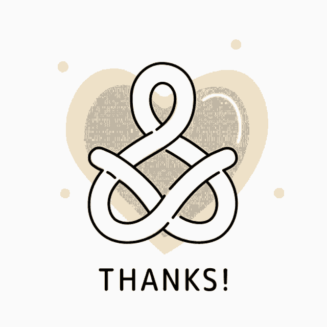 a thank you card with a pretzel and the words thanks
