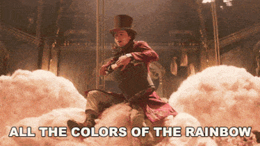 All The Colors Of The Rainbow Willy Wonka GIF - All The Colors Of The Rainbow Willy Wonka Wonka Movie GIFs