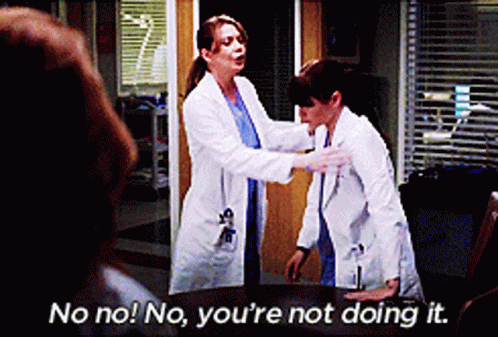 Greys Anatomy Meredith Grey GIF - Greys Anatomy Meredith Grey No No No Youre Not Doing It GIFs