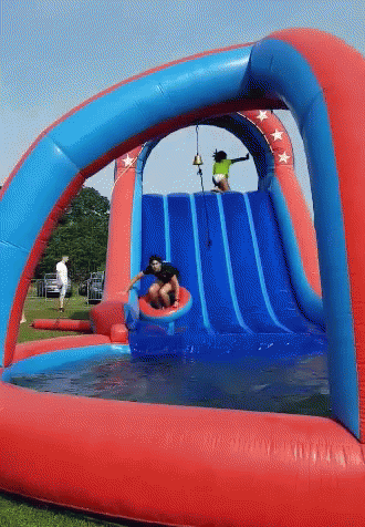 Slide Fail Ouch GIF - Slide Fail Ouch Balloon Slide GIFs