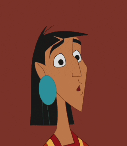 a cartoon character with a blue earring and a red shirt