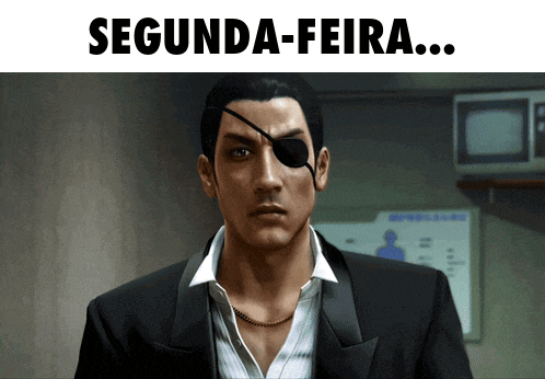 a picture of a man with an eye patch and the words segunda-feira