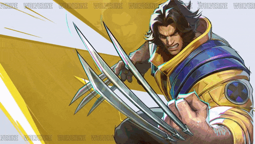a cartoon of wolverine holding his claws out