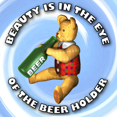 Beauty The Eye Of The Beholder GIF - Beauty The Eye Of The Beholder Beer Holder GIFs