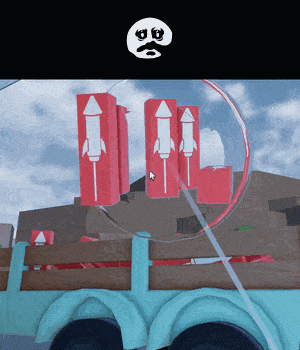 a screenshot of a video game with a sad face on the top