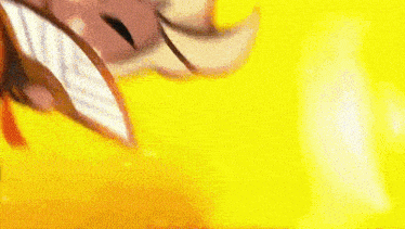 a close up of a cartoon character on a yellow background