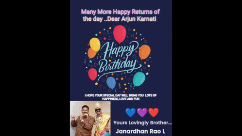 a happy birthday greeting card with balloons on it