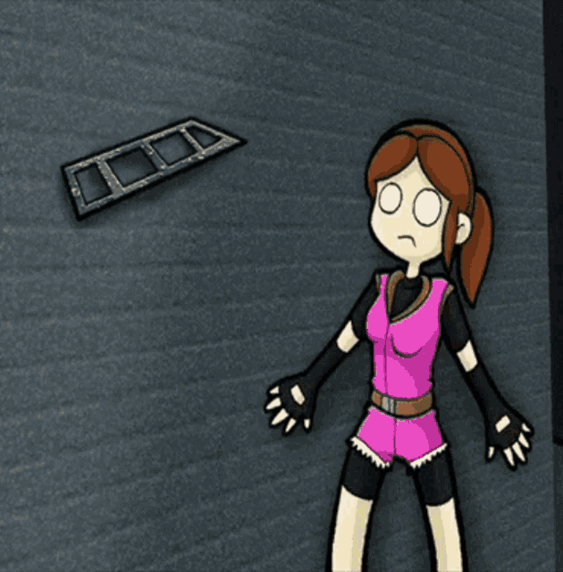 a cartoon of a boy and a girl standing next to each other with a dog behind them