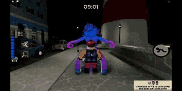 a screenshot of a video game with the time 9:01 on it