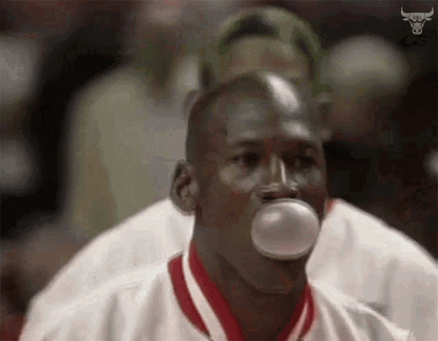 Popping Bubble Gum Bubble Michael Jordan GIF - Popping Bubble Gum Bubble Michael Jordan Mj GIFs